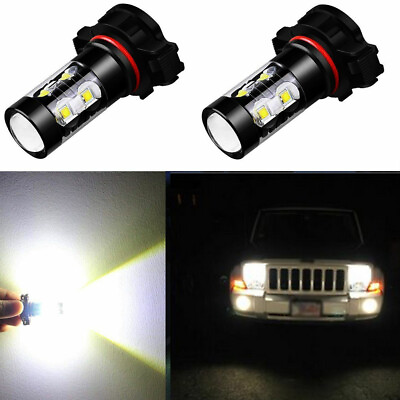 #ad 5202 H16 LED Fog Light Bulbs 6000K for Jeep Grand Cherokee 2011 2012 2013 White $10.80