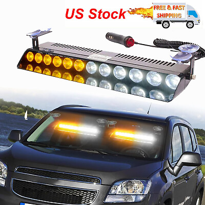 #ad 12LED Windshield Strobe Light Emergency LED Strobe Light Police for Car Truck US $18.99