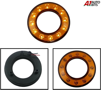 1x Led Rear Tail Amber Indicator Repeater Light Lamp Outer Ring 24V Bus Truck GBP 7.16