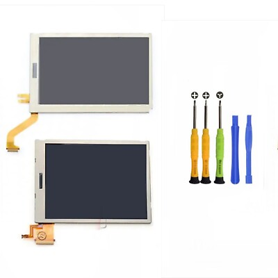 #ad Nintendo 3DS Bottom Upper Lower Top Bottom LCD Screen Replacement W Tools NEW $18.99