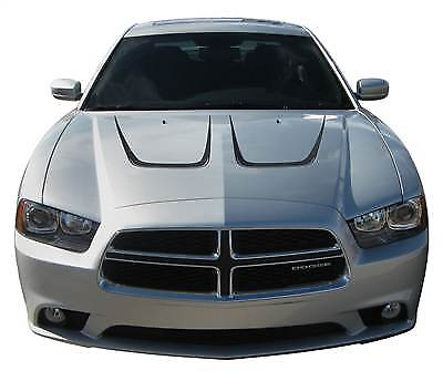 #ad Scallop Hood Decals Stripes Graphics 3M Grade Vinyl for 2011 2014 Dodge Charger $109.98