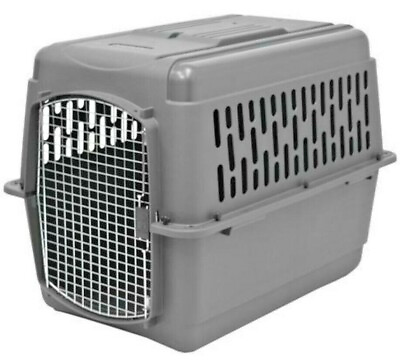 #ad X Large Dog Crate Carrier Kennel Durable Ventilated Plastic Transport Portable $188.00