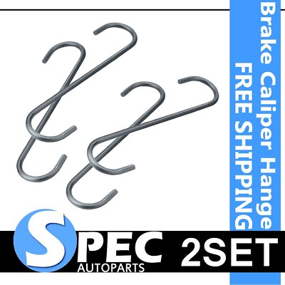 #ad 2SET BLACK Steel Brake Caliper Hanger Hook 2 Piece Set *MADE IN THE USA* $12.68