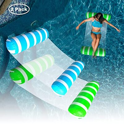 #ad 2 Pack Float HammockPool Float LoungerWater Swimming Floating Bed HammockC... $30.09