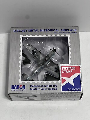 #ad Daron Postage Stamp Messerschmitt BF 109 Black 1 Adolf Galland 1:87 Scale New $29.99