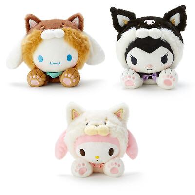 #ad My Melody Cinnamoroll Kuromi Plush Toys Soft Dog Clothes Stuffed Doll 22cm Gift $24.51