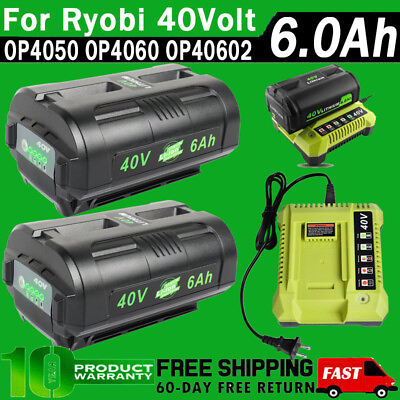 #ad For Ryobi 40V Battery 6.0Ah 40 Volt Rapid Charger LED Lithium OP4050 OP40602 $45.99