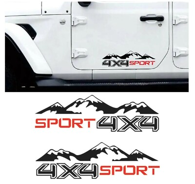 #ad 4X4 Sport Mountain Bike Sticker Vinyl Pickup Suv Body Doors Decoration Universal $13.04