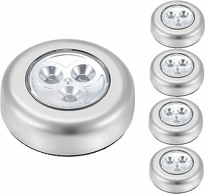 5Pcs Touch Push On Off Light 3 LED Cordless Touch Light Battery Operated Lights $14.24