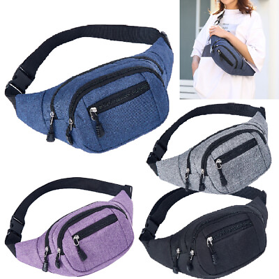 #ad Hot Large Capacity Crossbody Waist Bag with Adjustable Strap for Travel Hiking $6.99