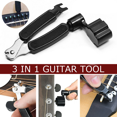 #ad 3 in 1 Guitar String Winder Bridge Remover Pin Puller Cutter Tuning Tool $6.56