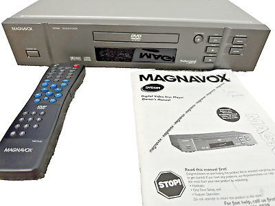 #ad Gray Magnavox 609AT CD DVD Player TruSurround W Remote amp; Manual WORKS $19.99