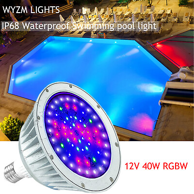Color Changing Swimming Pool Lights Bulb LED Light 12V 40W for Pentair Hayward $59.39