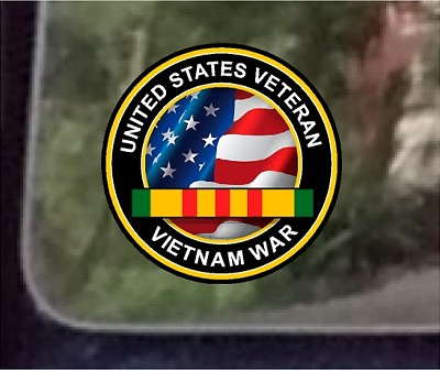 #ad ProSticker 1070 One 4quot; United States Veteran Vietnam War Decal Sticker $6.95