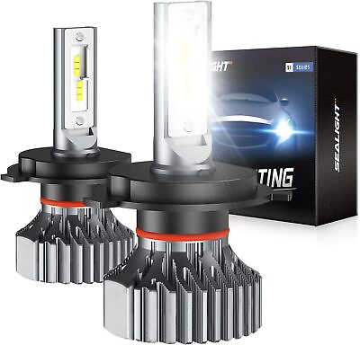 #ad Pair H4 9003 HB2 LED Headlight Bulbs Kit High Low Beam Super Bright 6500K White $36.79