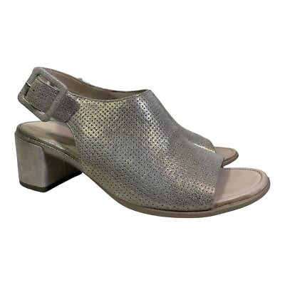 #ad ECCO Shape 35 Silver Slingback Heel Women size 37 US 6 $46.99