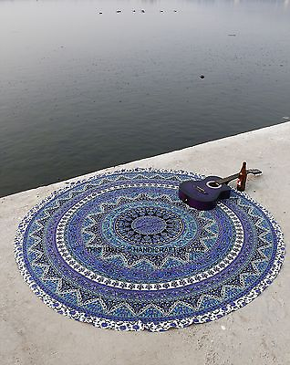 #ad Indian Yoga Mat Tapestry Hippie Deco Round Wall Hanging Star Mandala Beach Throw $33.99