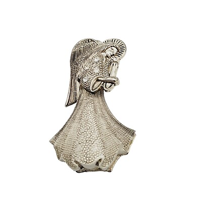 #ad Angel rhinestone brooch pin 2.5quot; $9.99