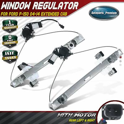 #ad 2x Power Window Regulator with Motor for Ford F 150 04 14 Extended Cab Rear Side $82.99