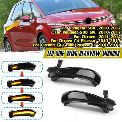 #ad Car Dynamic LED Turn Light Rearview Light Indicator for 508 C4 Picasso6187 AU $18.93