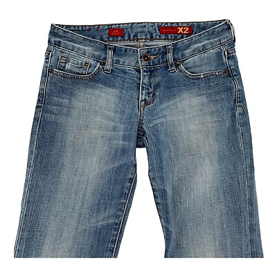 #ad X2 Quality Denim Boot Womens Straight Comfort 5 Pocket Denim Jeans Blue Size 2S $14.99