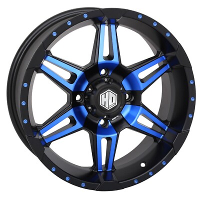 #ad STI HD7 Radiant Blue Matte Black ATV Wheel 18x7 4 137 52 18HD707 BLU $87.00