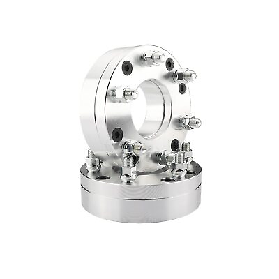 #ad 2PCS 2quot; 5x5 to 6x5.5 Wheel Adapter fits Chevy 5 Lug adapter 6 Lug Wheels Silver $59.99