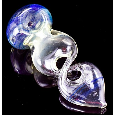 #ad 4quot; Twisted Serpent Glass Pipe Double Helix Twist Tobacco Glass Pipe $11.69