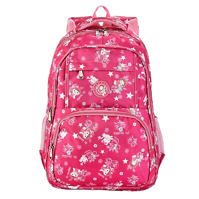 #ad School Backpack for Teen Girls amp; Kids Water amp; Stain Resistant Pink Stars $13.49