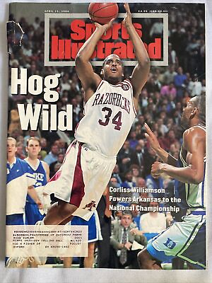 #ad 1994 Apr11 Sports Illustrated Magazine Corliss Williamson Powers Arkansas MH388 $22.39