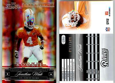 #ad Jonathan Wade 2007 Prestige Xtra Points Red #231 100 Tennessee Rams RC EX $2.99