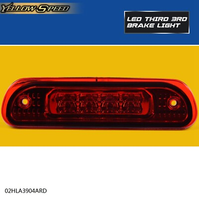 #ad #ad Fit For 99 04 Jeep Grand Cherokee Chrome Red LED Third 3rd Brake Light Tail Lamp $11.58