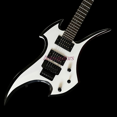 #ad Custom Electric Guitar White Special Shape HH Pickups Floyd Rose $354.90