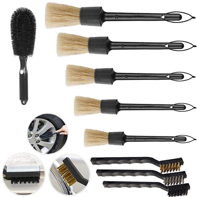 #ad Car Detail Brushes Kit for Cleaning Car Interior Exterior Vehicle Wheel $8.43