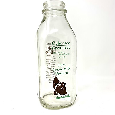 #ad Vintage Ocheesee Creamery 1 Quart Milk Bottle Blountstown Fl Collector Bottle $11.90