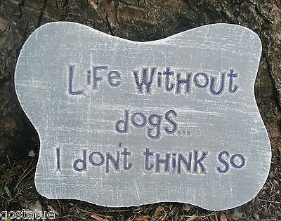 #ad Dog puppy plaque mold garden ornament stepping stone 10quot; x 8quot; x 3 4quot; thick $27.95