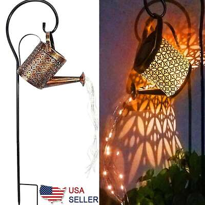 #ad Solar Watering Can Light Garden Outdoor Waterproof Kettle Yard Art Lamp Decor US $12.23