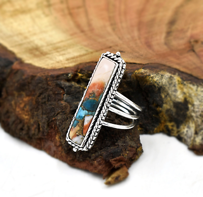 #ad Oyster Copper Turquoise Gemstone 925 Sterling Silver Gift Ring All Size SR2075 $16.10