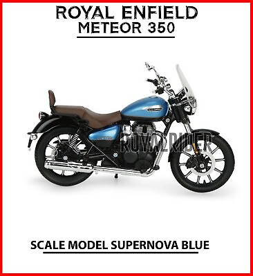 #ad Fits Royal Enfield quot;METEOR 350 1:12 Scale Model SUPERNOVA BLUE Colorquot; $44.99