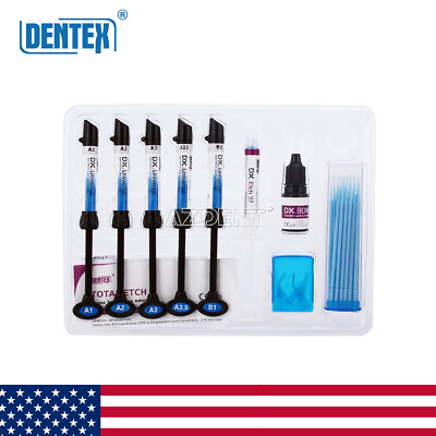 Dental Universal Light Cure Composite Resin A1A2A3 Etching Gel Bonding Adhesive $48.38