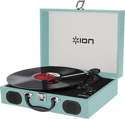 #ad ION Audio Vinyl Transport Portable Suitcase Turntable Built In Speaker $147.50