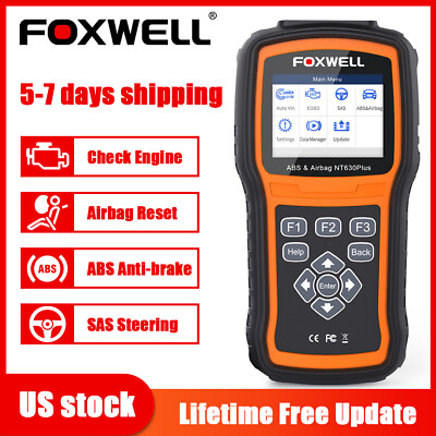 #ad Foxwell NT630 Plus OBD2 Scanner ABS Bleeding SRS SAS Code Reader Diagnostic Tool $108.99
