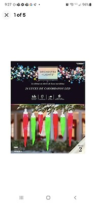 #ad 24 Gemmy Orchestra of Lights Color Changing LED Icicle Lights New $79.99