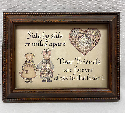 #ad Babbling Brook Framed Quote print 5x7 Side By Side Friends Are Forever $8.99