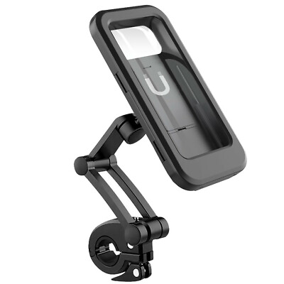 Foldable Motorcycle Handlebar Mount Phone Holder Magnetic Bracket Case Rainproof $25.10