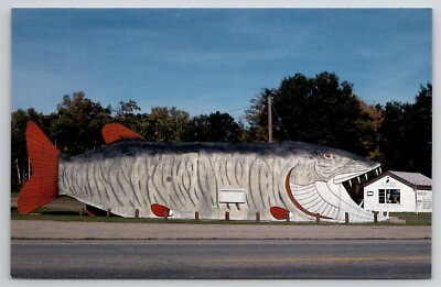 #ad Big Fish Supper Club Bena Minnesota John Margolies Roadside America Postcard X28 $9.95