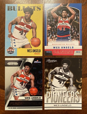 #ad 4 card WES UNSELD Basketball Lot BULLETS With 2 Inserts $2.25