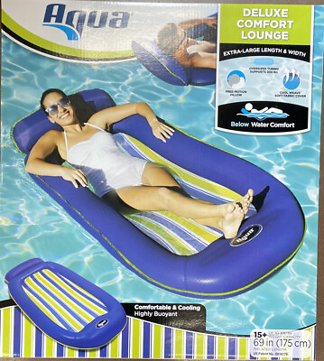 #ad Aqua Deluxe Comfort Lounge Extra Large Lengthamp;Width Highly Buoyant Up to 300 lbs $11.00