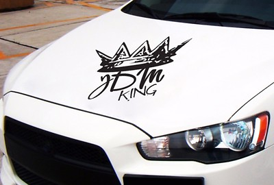 #ad JDM King Hood Royal Fun Low Flush Stance Japan Rising Car Vinyl Sticker Decal $37.99