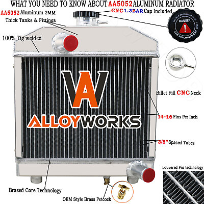 #ad Aluminum Radiator For Kubota B6100D B6100E B7100D 15371 72060 $149.00
